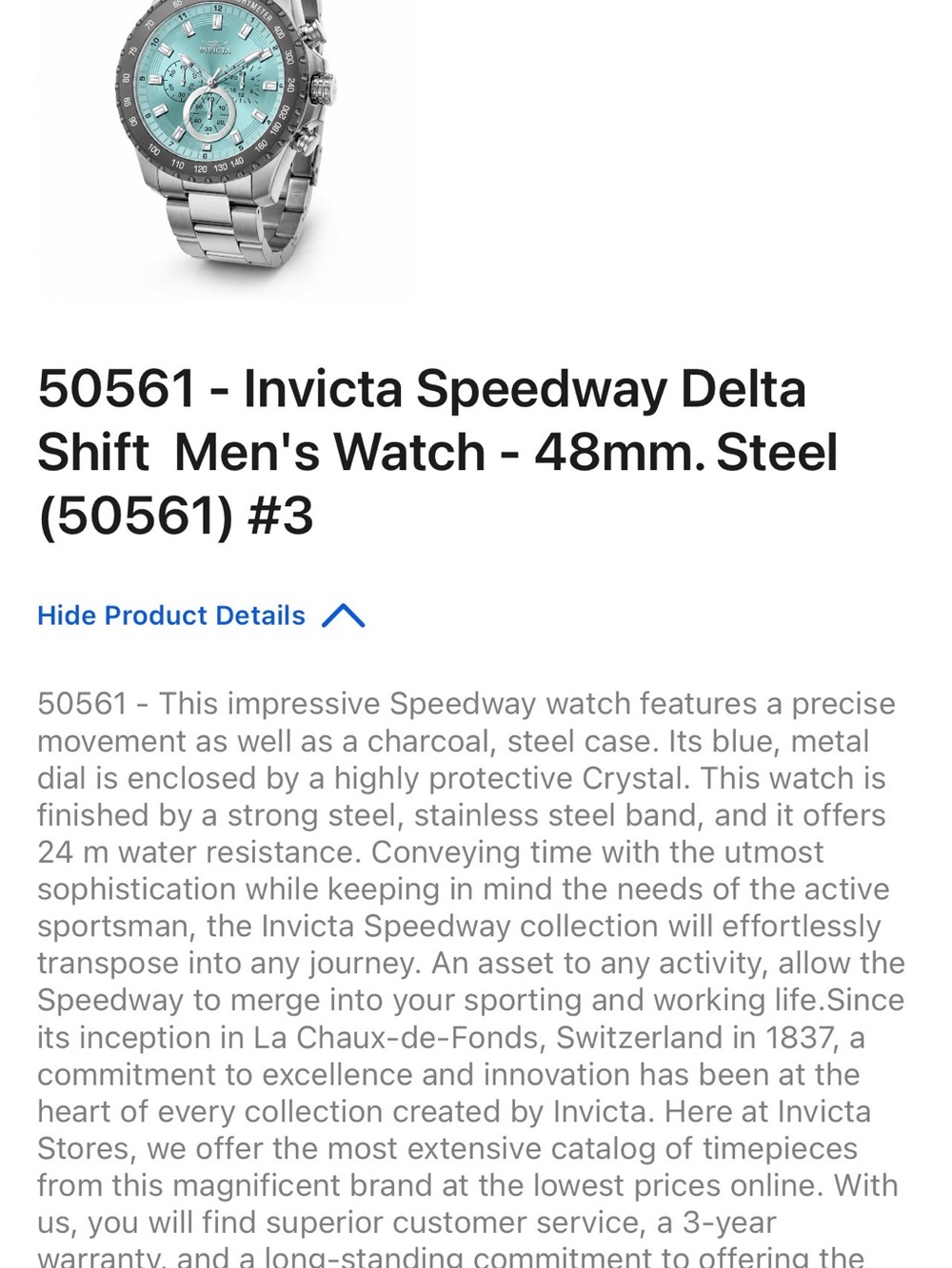 Invicta Men's Speedway Delta 48mm - Picture 2 of 2